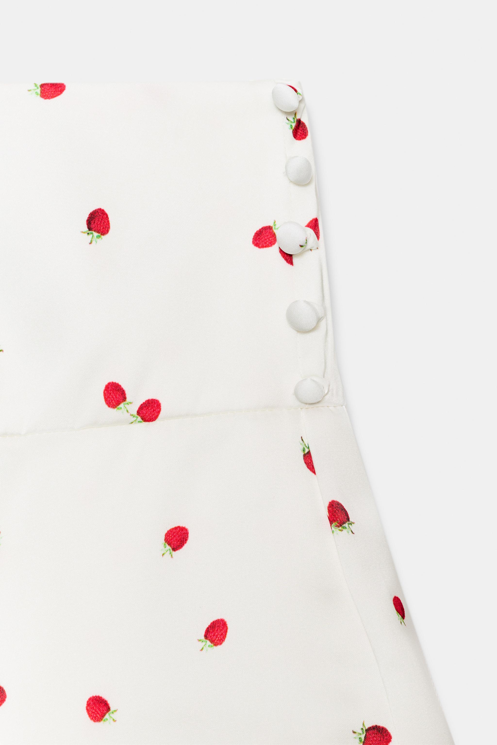 MINI JUPE VOLANTS FRAISES